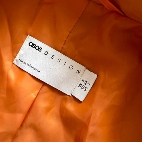 Asos Oversized Blazer With Shoulder Pads In Yellow Gold - Picture 14 of 15